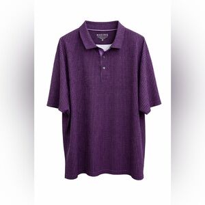 Men's Maelreg Purple Patterned Polo Shirt